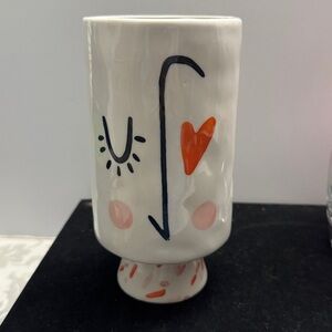 Design Shop Heart Eyes Footed Vase 3.25X6.5